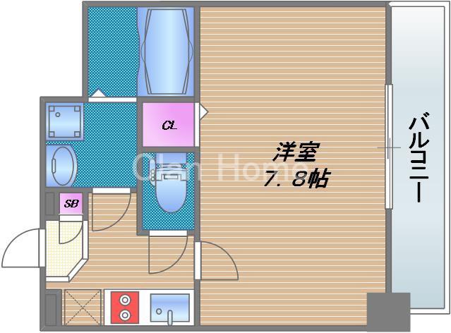 Mプラザ玉造(1K/5階)の間取り写真