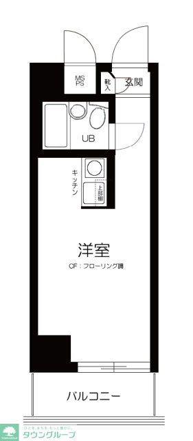 ライオンズマンション吉野町第11(ワンルーム/4階)の間取り写真