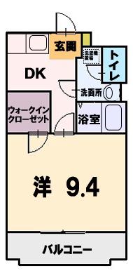 モリス湘南台(1DK/1階)の間取り写真