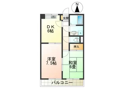 イーストPARK桜田(2DK/3階)の間取り写真