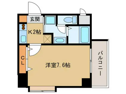 アース・フレンドリー室見駅前(1K/6階)の間取り写真