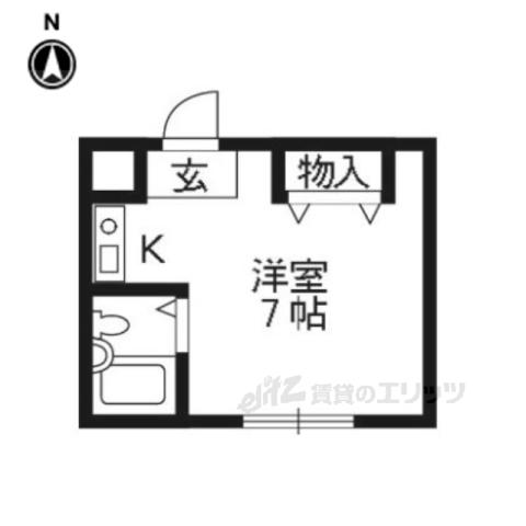 ノーザンライツⅡ(ワンルーム/3階)の間取り写真