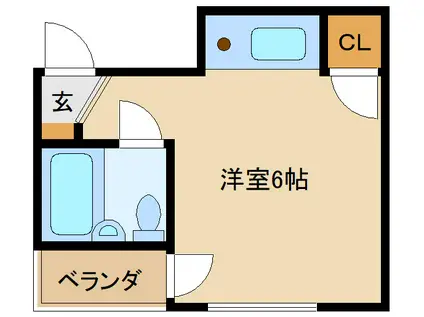 トモエビル(ワンルーム/3階)の間取り写真