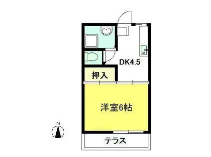 フォーブルミヤモト(1DK/1階)の間取り写真