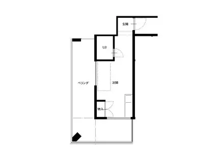 シャトー内山(ワンルーム/3階)の間取り写真