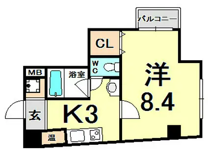 ラフォンテ三宮(1K/5階)の間取り写真