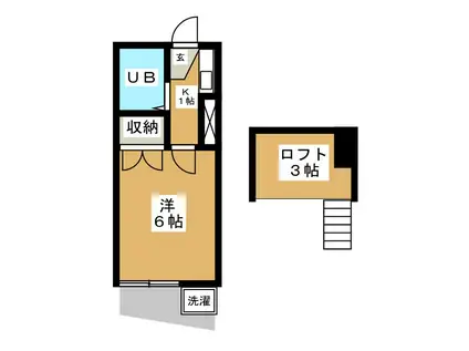 レオパレス上永谷5(1K/1階)の間取り写真