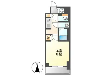 S-RESIDENCE栄イースト(1K/8階)の間取り写真