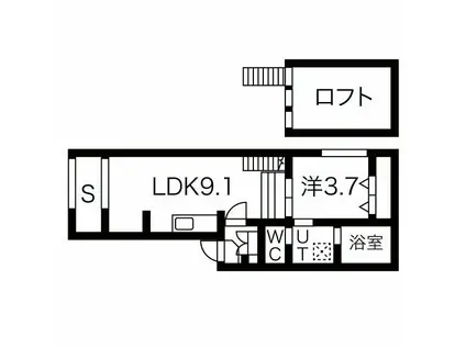 コンパートハウス大曽根(1LDK/1階)の間取り写真