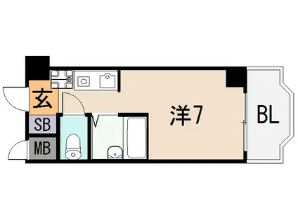 シティパーク菱屋西(ワンルーム/3階)の間取り写真
