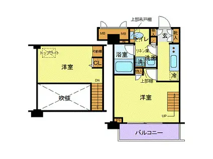 トーシンフェニックス五反田(2K/7階)の間取り写真