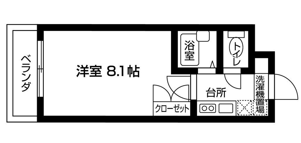 サンハウスユウ伊勢原(1K/1階)の間取り写真