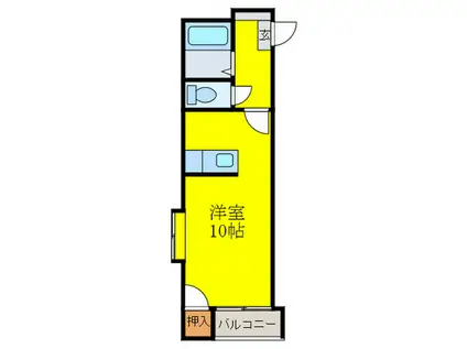 ライフネスト楓(ワンルーム/1階)の間取り写真