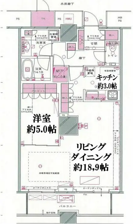 THE TOKYO TOWERS SEA TOWER 49階階 間取り