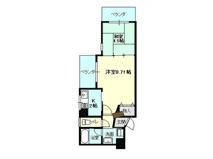 MIKAMI2001(1LDK/4階)の間取り写真