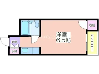 ポアール住之江(ワンルーム/4階)の間取り写真