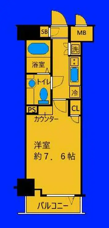 リヴシティ関内 7階階 間取り