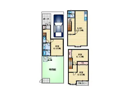 CONCIERGE(3LDK/3階)の間取り写真