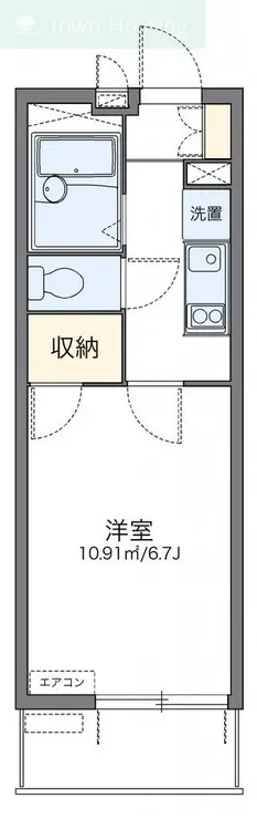 レオパレスモン トレゾール 3階階 間取り