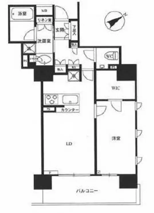 ウェリス六本木 15階階 間取り