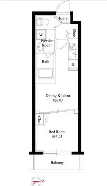 ハーモニーレジデンス新宿四谷 2階階 間取り