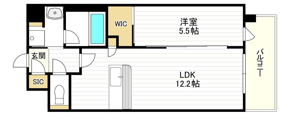 スプランディッド駒川中野駅前(1LDK/5階)の間取り写真