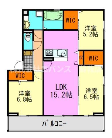 D-ROOM若草(3LDK/1階)の間取り写真
