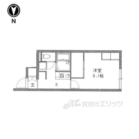 レオパレスハルサキ(1K/1階)の間取り写真