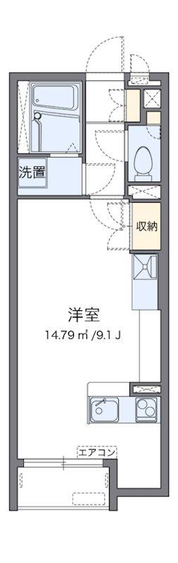 レオネクストヒルズ(ワンルーム/2階)の間取り写真