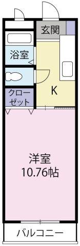 レジデンス南昭和(1K/4階)の間取り写真