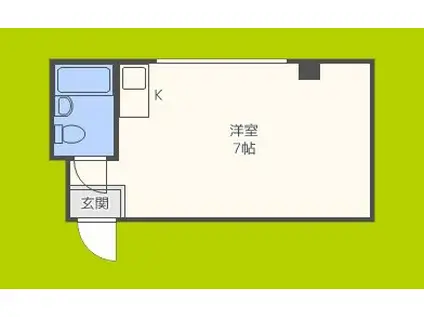 杉本スカイハイツ(ワンルーム/4階)の間取り写真