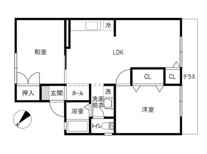 セジュールM10(2LDK/1階)の間取り写真