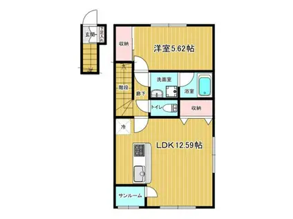 START A(1LDK/2階)の間取り写真