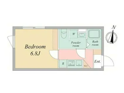 BAYS WATER 北千住(1K/5階)の間取り写真