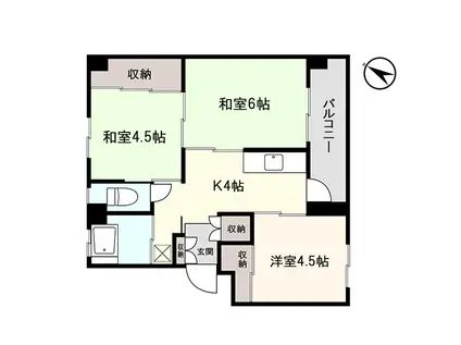 アシスト秋田マンションI(3K/3階)の間取り写真