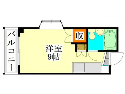 グロリアマンション(ワンルーム/5階)の間取り写真