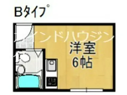 万代住之江コーポ(ワンルーム/4階)の間取り写真