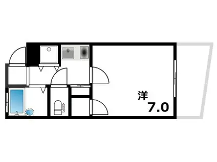BERG(1K/3階)の間取り写真