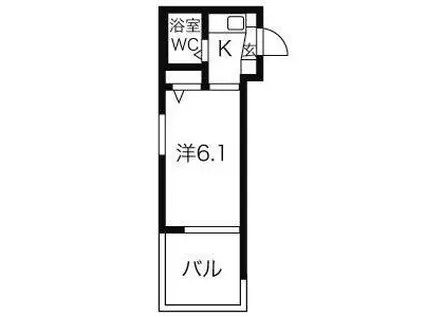 セリニティー一社(ワンルーム/1階)の間取り写真
