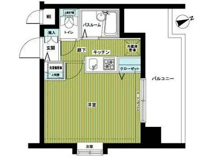 トーシンフェニックス吉祥寺クアトロ(1K/9階)の間取り写真