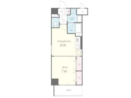 リッツ ラピス LITZ LAPIS(1LDK/7階)の間取り写真