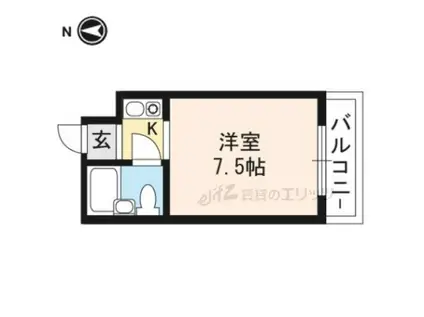 OMレジデンス茨木追手門前(ワンルーム/3階)の間取り写真