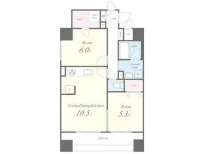 レジェンドK(2LDK/5階)の間取り写真