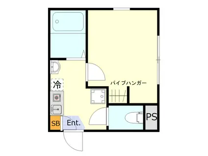 ブルーシエル羽田(1K/2階)の間取り写真