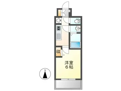 プレサンス新栄ユリシス(1K/6階)の間取り写真