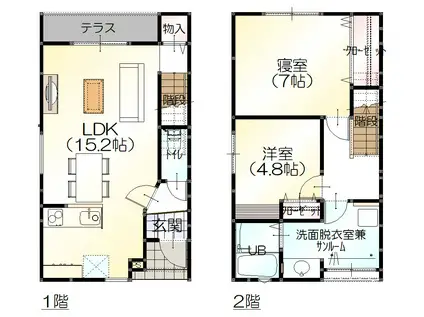 コレット(2LDK/1階)の間取り写真