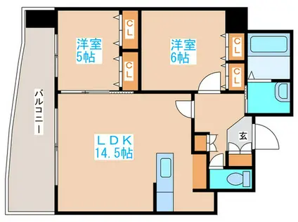 BLANC DE BLANCS(2LDK/4階)の間取り写真