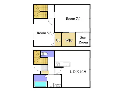 SALIENTE(2LDK/1階)の間取り写真