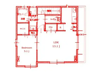ツウィンクル菊名(1LDK/2階)の間取り写真