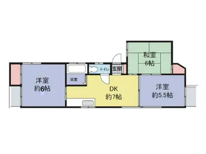 ファミールサート(3DK/2階)の間取り写真